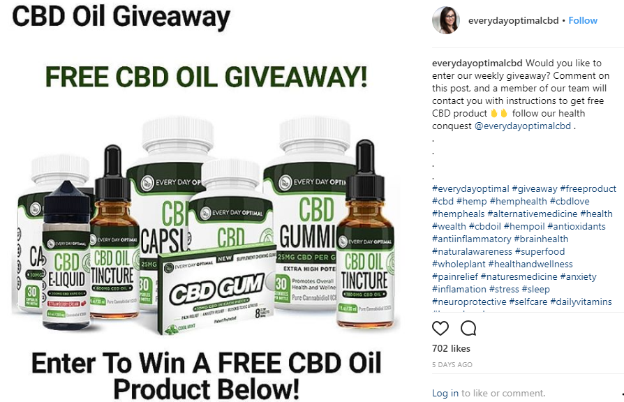 CBD Oil Coupons And Freebies from Every Day Optimal CBD Every Day