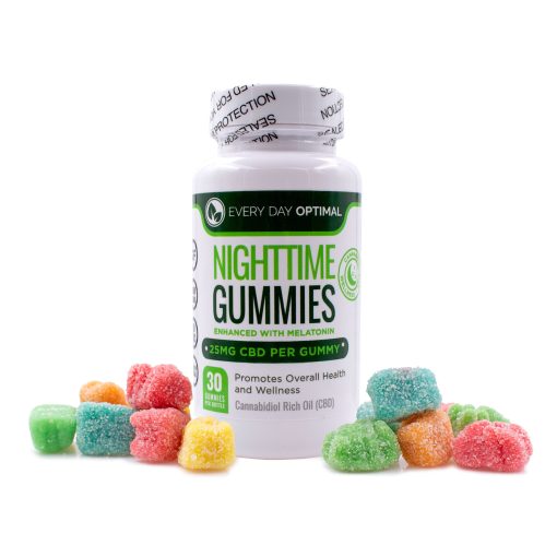 Nighttime gummies - 25mg - 30 count - showing bears